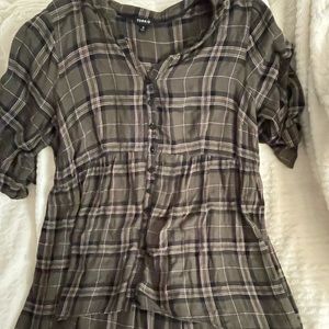 3/4 length sleeve,  size 3 torrid hi-low blouse